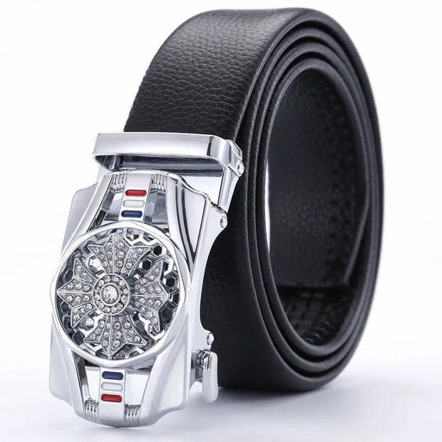 Time Comes, Belt for Men's New High end Men's Belt Trend Versatile Automatic Buckle - Sunny Side Store