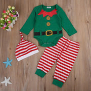 Toddler Baby Boys Girl Christmas Romper Tops Pants Leggings Hat Outfit Set Clothes - Sunny Side Store Sunny Side Store  6.92