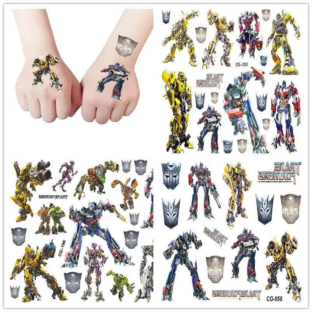 Transformers Tattoo Stickers Kids Waterproof Autobots Bumblebee Tattoos Creative Face Arm Graffiti Boy Cool Gift Classic Toys - Sunny Side Store Sunny Side Store  2.28