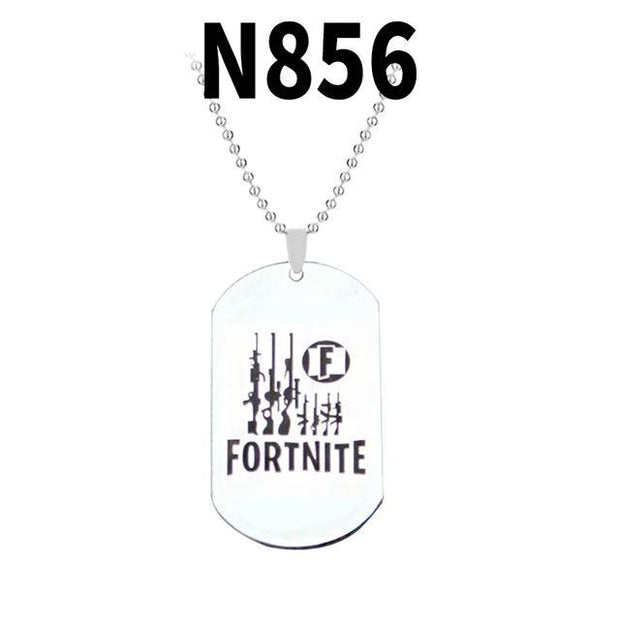 Trendy Fortress Night Necklaces & Pendants Fortnight ONLINE GAMING PS4 XBOX DOG TAG Battle Royale Necklaces - Sunny Side Store