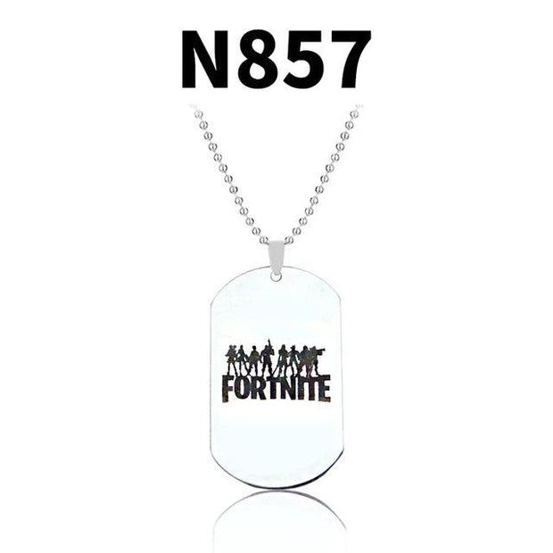 Trendy Fortress Night Necklaces & Pendants Fortnight ONLINE GAMING PS4 XBOX DOG TAG Battle Royale Necklaces - Sunny Side Store