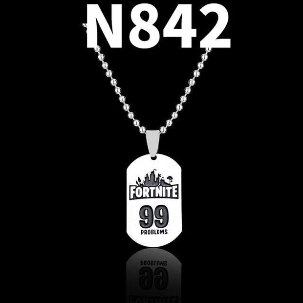 Trendy Fortress Night Necklaces & Pendants Fortnight ONLINE GAMING PS4 XBOX DOG TAG Battle Royale Necklaces - Sunny Side Store