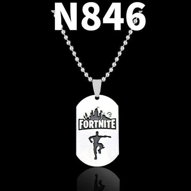 Trendy Fortress Night Necklaces & Pendants Fortnight ONLINE GAMING PS4 XBOX DOG TAG Battle Royale Necklaces - Sunny Side Store