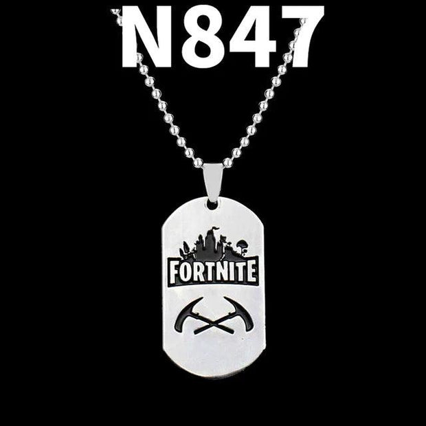 Trendy Fortress Night Necklaces & Pendants Fortnight ONLINE GAMING PS4 XBOX DOG TAG Battle Royale Necklaces - Sunny Side Store