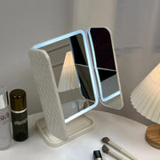 Trifold Makeup Mirror LED Lights Dorm Dressing Mirror Beauty Light up your fill light with Smart Complementary Makeup Mirror Tri - Sunny Side Store