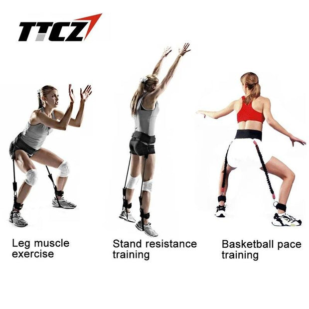 TTCZ Fitness Bounce Trainer Rope Resistance Band  Basketball Tennis Running Jump Leg Strength Agility Training Strap  equipment - Sunny Side Store Sunny Side Store  34.93