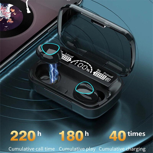 TWS Wireless Earbuds Bluetooth 5.0 Waterproof Headset Headphones Bluetooth Earphones Sport Waterproof Headset - Sunny Side Store