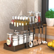 Under Sliding Cabinet Basket Organizer 2 Tier Storage Under Cabinet Bathroom Under Sink Organizers eprolo