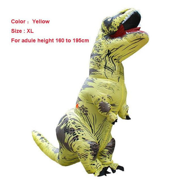 Unique Adult T-REX Inflatable Costume Christmas Cosplay Dinosaur Animal Jumpsuit Halloween Costume for Women Men - Sunny Side Store