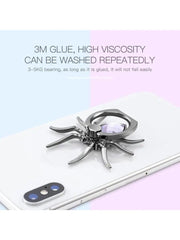 Universal Luxury Biling Diamond Metal Spider Mobile Phone Finger Ring Holder 360 Rotate Stand for iPhone Sumsang Huawei Xiaomi eprolo