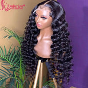 Unprocessed Human Hair Lace Front Wigs Preplucked Black Loose Deep Wave 13x6 Lace Frontal Wigs Bleached Knots for Black Women - Sunny Side Store