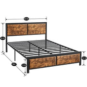 VECELO Twin Size Platform Bed Frame with Black Wood Headboard, Mattress Foundation, Strong Metal Slats Support, No Box Spring Needed Sunny Side Store