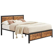 VECELO Twin Size Platform Bed Frame with Black Wood Headboard, Mattress Foundation, Strong Metal Slats Support, No Box Spring Needed Sunny Side Store