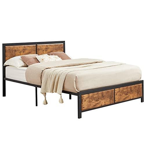 VECELO Twin Size Platform Bed Frame with Black Wood Headboard, Mattress Foundation, Strong Metal Slats Support, No Box Spring Needed Sunny Side Store