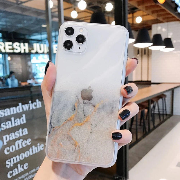 Vintage Colorful Marble Phone Case For iPhone 12 11 Pro Max eprolo