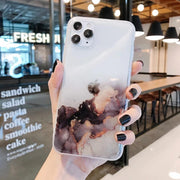 Vintage Colorful Marble Phone Case For iPhone 12 11 Pro Max eprolo