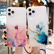 Vintage Colorful Marble Phone Case For iPhone 12 11 Pro Max eprolo