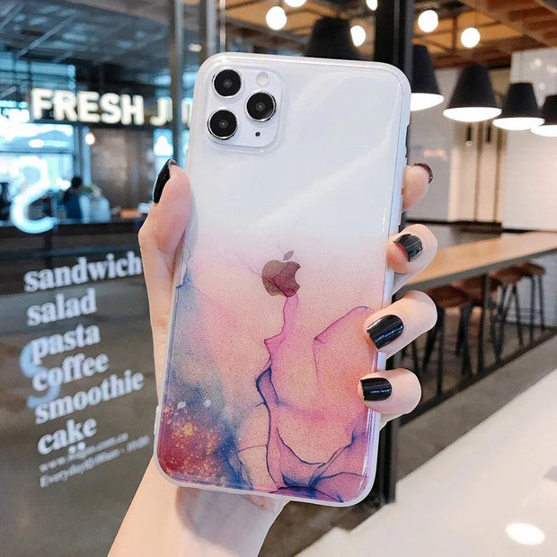 Vintage Colorful Marble Phone Case For iPhone 12 11 Pro Max eprolo
