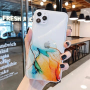 Vintage Colorful Marble Phone Case For iPhone 12 11 Pro Max eprolo