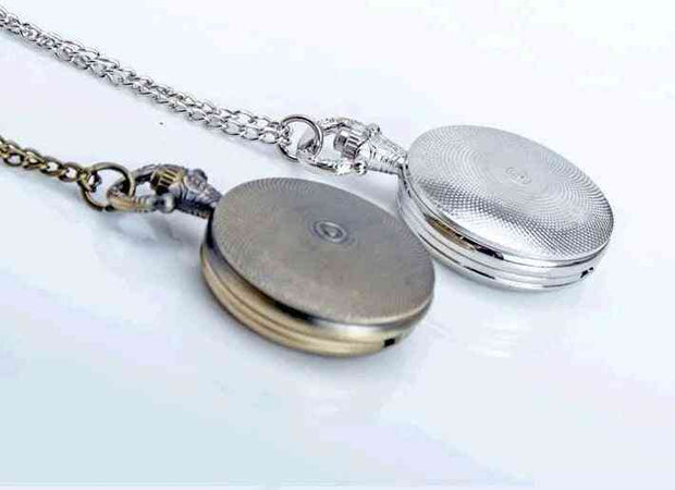 Vintage Style bronze silver DIY pocket watch pendant wholesale free-map pocket watch good quality wholesale - Sunny Side Store