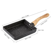 Walfos Frying Pan Tamagoyaki Omelette Black Non-Stick Pan Fry Egg Pan Pancake Kitchen Pot Maker Breakfast Pot Mini Cook - Sunny Side Store Sunny Side Store  17.50