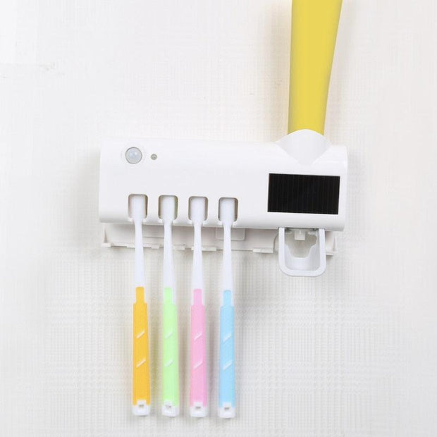 Wall Toothbrush Holder Smart Bathroom Toothpaste Squeezer for Bathroom Toilet Automatic Disinfect Bathroom Accessories eprolo