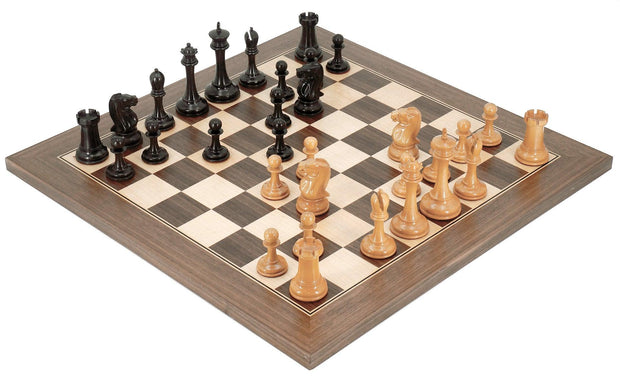 Walnut/Maple Wooden International Chess Board - Sunny Side Store