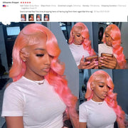 Wear Go Glueless Wig Pink 13x6 Transparent Lace Front Wig Body Wave Wigs For Women 613 Colored 13x4 Lace Front Human Hair Wigs - Sunny Side Store