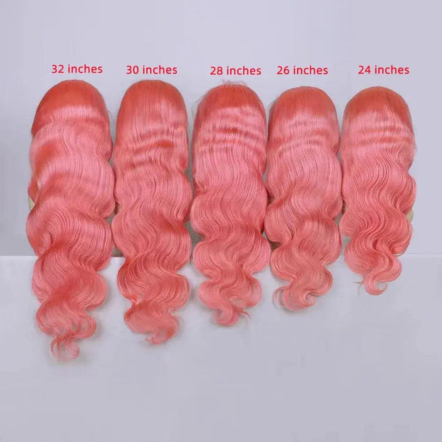 Wear Go Glueless Wig Pink 13x6 Transparent Lace Front Wig Body Wave Wigs For Women 613 Colored 13x4 Lace Front Human Hair Wigs - Sunny Side Store