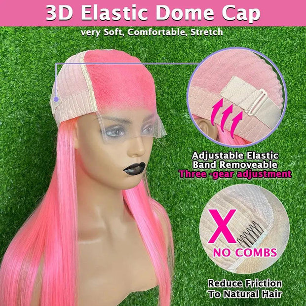 Wear Go Glueless Wig Pink 13x6 Transparent Lace Front Wig Body Wave Wigs For Women 613 Colored 13x4 Lace Front Human Hair Wigs - Sunny Side Store