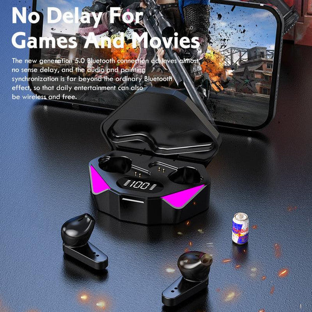 Wireless Gaming Headphones No Delay Noise Reduction Bluetooth Earphones HIFI Sound E-Sport Game Headset With Mic - Sunny Side Store