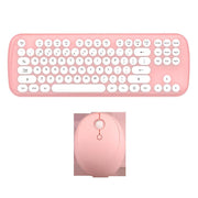 Wireless Keyboard And Mouse Set Girls Color Retro - Sunny Side Store