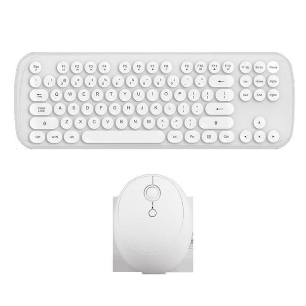 Wireless Keyboard And Mouse Set Girls Color Retro - Sunny Side Store