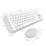 Wireless Keyboard And Mouse Set Girls Color Retro - Sunny Side Store