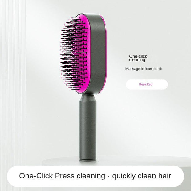 Women Fashion 3D Hair Growth Comb Hairbrush Self-Cleaning Hair Brush Self Cleaning Hair Brush For Women Massage Scalp Promote Blood Circulation Anti Hair Loss - Sunny Side Store