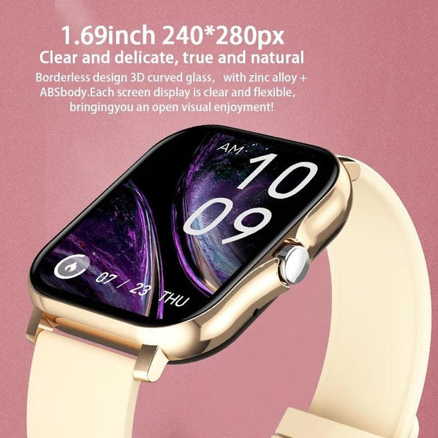 Women Smart watch Men 1.69" Color Screen Full touch Fitness Tracker Bluetooth Call Smart Clock Ladies Smart Watch Women eprolo