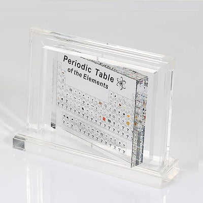 Xanadued Periodic Table With Real Elements Inside, Acrylic Periodic Table Display With 83 Real Element Samples, 3D Rotating Periodic Table Of Elements, Easy To Read. - Sunny Side Store