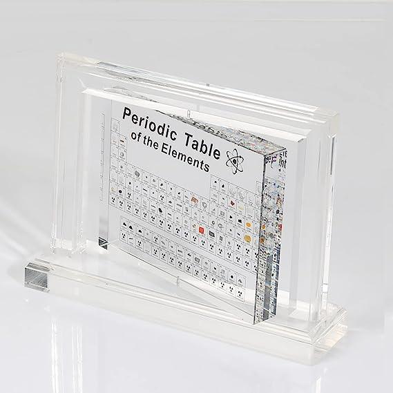 Xanadued Periodic Table With Real Elements Inside, Acrylic Periodic Table Display With 83 Real Element Samples, 3D Rotating Periodic Table Of Elements, Easy To Read. - Sunny Side Store