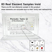 Xanadued Periodic Table With Real Elements Inside, Acrylic Periodic Table Display With 83 Real Element Samples, 3D Rotating Periodic Table Of Elements, Easy To Read. - Sunny Side Store