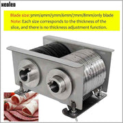 XEOLEO Commercial Meat slicer Electric Meat cutter Stainless steel Slice machine Meat cut machine 2.5/3/4/5/6/8mm 250KG/h 550W - Sunny Side Store