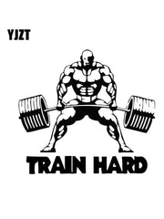 YJZT 15.6*14.2CM Interesting Fitness Train Hard Bodybuilder Decor Car Stickers Vinyl Graphic - Sunny Side Store Sunny Side Store  1.12