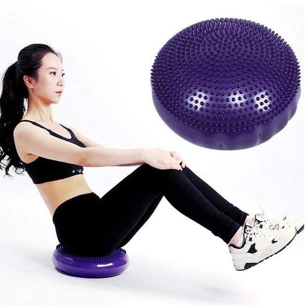 Yoga Balls Massage Pad Inflatable Stability Wobble Balance Disc Cushion Mat Fitness Exercise Training ball - Sunny Side Store Sunny Side Store  23.23