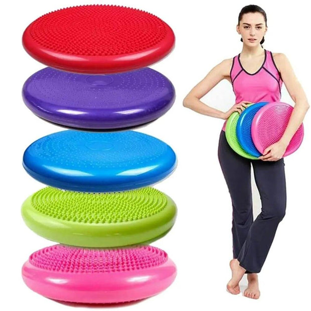 Yoga Balls Massage Pad Inflatable Stability Wobble Balance Disc Cushion Mat Fitness Exercise Training ball - Sunny Side Store Sunny Side Store  23.23