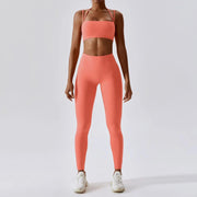 Yoga Clothing Sets Athletic Wear Women High Waist Leggings And Top Two Piece Set Seamless Gym Tracksuit Fitness Workout Outfits - Sunny Side Store