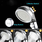 ZhangJi 3 Modes Adjustable High Pressure Shower Head Tourmaline Replaceable Filter SPA Shower Water Saving  Switch Button Shower - Sunny Side Store