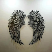 1 Pair Angel Wings Metal Wall Art Decor with Led Lights Wall Hanging Decorations Wall Sculpture Art Angel Wing Decor Photography Sunny Side Store