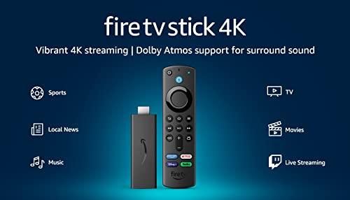 Amazon Fire TV Stick 4K, brilliant 4K streaming quality, TV and smart home controls, free and live TV Sunny Side Store