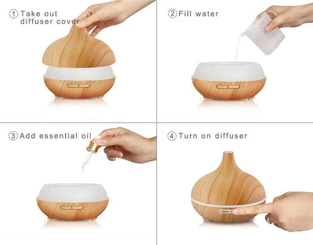 Amazon Hot Selling Cold Steam Electric Oil Diffuser Commercial Oil Humidifier for Home