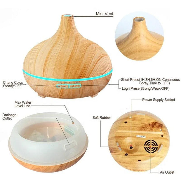 Amazon Hot Selling Cold Steam Electric Oil Diffuser Commercial Oil Humidifier for Home