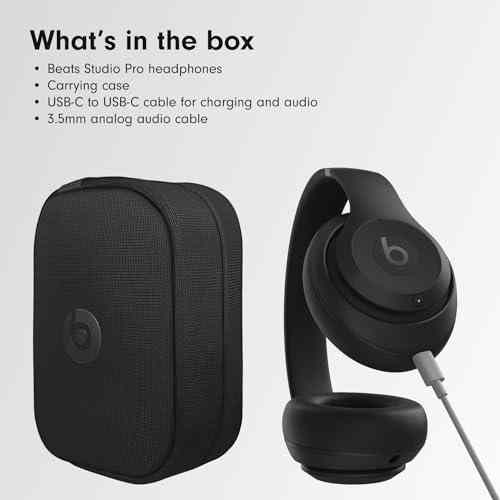 Beats Studio Pro - Wireless Bluetooth Noise Cancelling Headphones - Personalized Spatial Audio, USB-C Lossless Audio, Apple & Android Compatibility, Up to 40 Hours Battery Life - Black Sunny Side Store